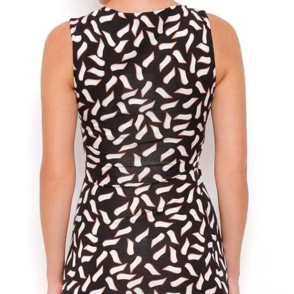 DVF Diane Von Furstenberg GLASMARY Silk Jersey Draped Dress Snake Flutter - Picture 8 of 14